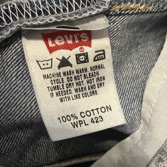 Men's Levis 501 Original Fit Denim Jeans SZ 36x34 Blue Modern Button Fly Red Tab - Picture 9 of 13